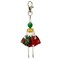 Wrapables Hanging Fashionista Doll Keychain, Crystal Rhinestone Keyring Bag Charm, Christmas Charm